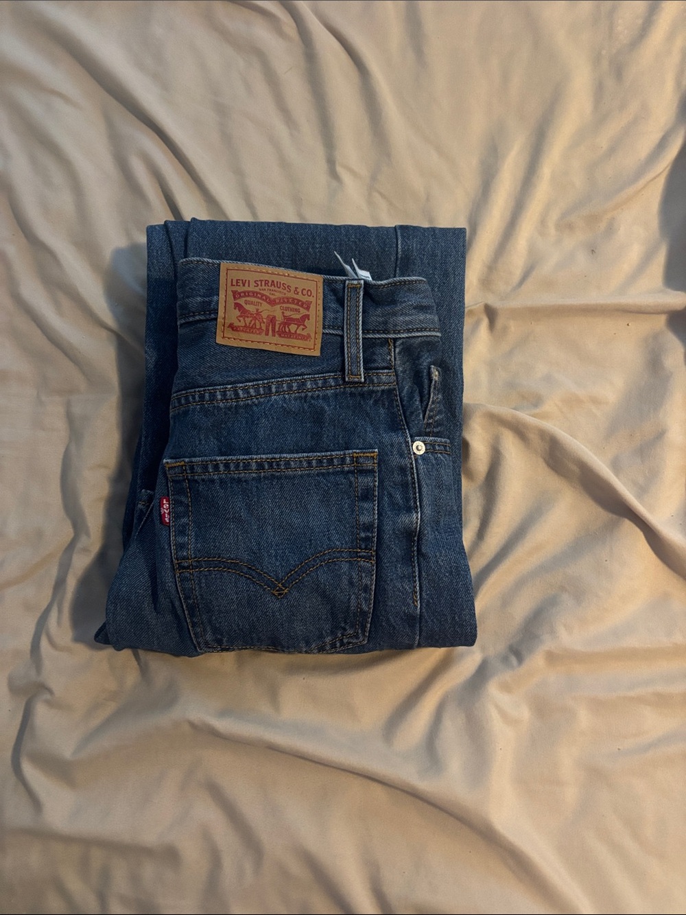 Levi's Dark Blue Straight Denim Jeans